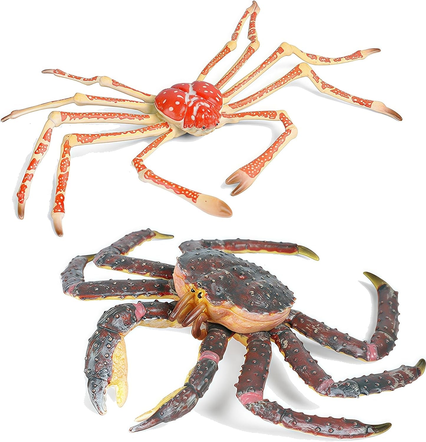 King Crab and Spider Crab Toys Set. Marine Animals Toys Sea Animal Action Figures Gift Great for Educational. Cake Topper. Swim. Bath Toys. Stocking Stuffers for Kids