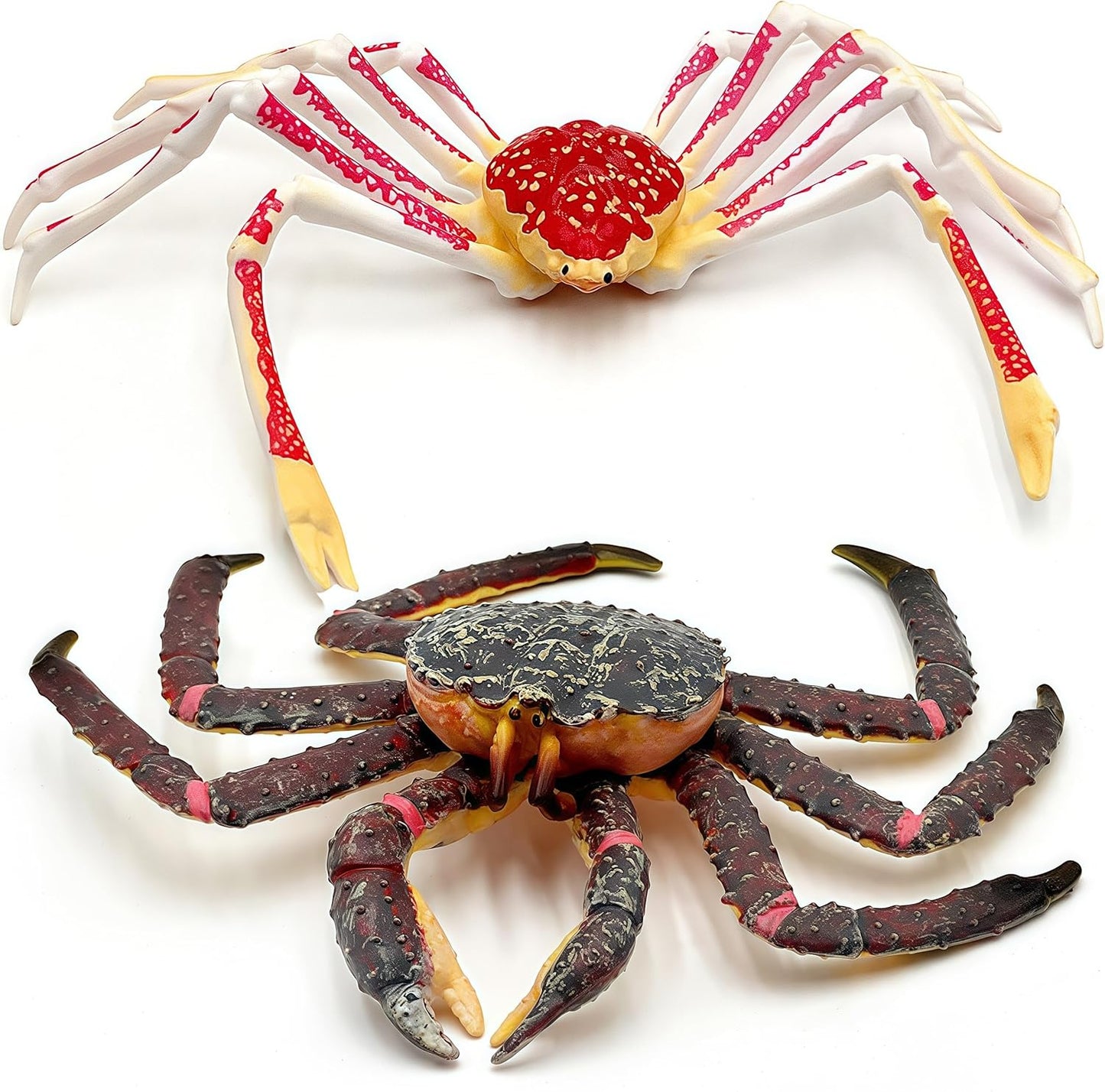 King Crab and Spider Crab Toys Set. Marine Animals Toys Sea Animal Action Figures Gift Great for Educational. Cake Topper. Swim. Bath Toys. Stocking Stuffers for Kids