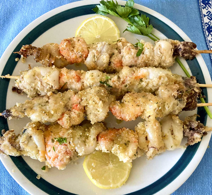 Premium Seafood Skewer Kit – Shrimp, Mussels & Calamari