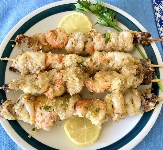 Premium Seafood Skewer Kit – Shrimp, Mussels & Calamari